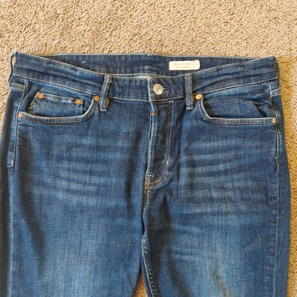 AllSaints Jeans Mens 34 Blue Rex Slim Fit Stretch Denim 5 Pocket Mid Wash ME069W - Picture 3 of 13
